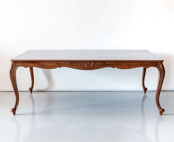 Solid teak vintage designer 8 seater dining table